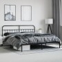 Estructura de cama con cabecero metal negro 193x203 cm de vidaXL, Camas y somieres - Ref: Foro24-352584, Precio: 129,65 €