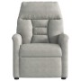 Sillón reclinable eléctrico tela de microfibra gris claro