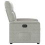 Sillón reclinable eléctrico tela de microfibra gris claro