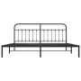 Estructura de cama con cabecero metal negro 193x203 cm de vidaXL, Camas y somieres - Ref: Foro24-352584, Precio: 129,65 €