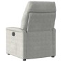 Sillón reclinable eléctrico tela de microfibra gris claro
