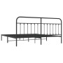 Estructura de cama con cabecero metal negro 193x203 cm de vidaXL, Camas y somieres - Ref: Foro24-352584, Precio: 129,65 €