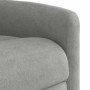 Sillón reclinable eléctrico tela de microfibra gris claro