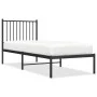 Bettgestell mit schwarzem Metallkopfteil 75x190 cm von vidaXL, Betten und Lattenroste - Ref: Foro24-350854, Preis: 63,31 €, R...
