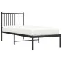 Bettgestell mit schwarzem Metallkopfteil 75x190 cm von vidaXL, Betten und Lattenroste - Ref: Foro24-350854, Preis: 63,31 €, R...