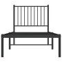 Bettgestell mit schwarzem Metallkopfteil 75x190 cm von vidaXL, Betten und Lattenroste - Ref: Foro24-350854, Preis: 63,31 €, R...