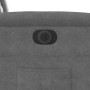 Sillón reclinable eléctrico tela de microfibra gris oscuro