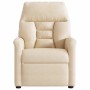 Sillón reclinable eléctrico tela de microfibra beige