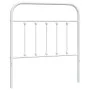 Kopfteil aus weißem Metall, 90 cm von vidaXL, Kopf- und Fußteile - Ref: Foro24-352655, Preis: 33,19 €, Rabatt: %