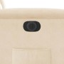 Sillón reclinable eléctrico tela de microfibra beige