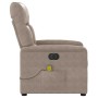 Sillón reclinable masaje eléctrico tela microfibra gris taupe