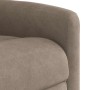 Sillón reclinable masaje eléctrico tela microfibra gris taupe