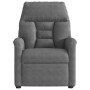 Sillón reclinable masaje eléctrico tela microfibra gris oscuro