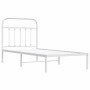 Bettgestell aus Metall mit weißem Kopfteil 90x190 cm von vidaXL, Betten und Lattenroste - Ref: Foro24-352619, Preis: 68,39 €,...