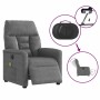 Sillón reclinable masaje eléctrico tela microfibra gris oscuro