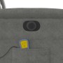 Sillón reclinable masaje eléctrico tela microfibra gris oscuro