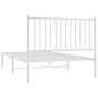 Estructura de cama de metal con cabecero blanco 100x190 cm de vidaXL, Camas y somieres - Ref: Foro24-350925, Precio: 70,68 €,...