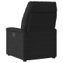 Sillón reclinable de masaje eléctrico tela de microfibra negro