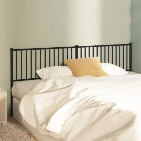 Cabecero de metal negro 200 cm de vidaXL, Cabeceros y pies de cama - Ref: Foro24-350902, Precio: 41,88 €, Descuento: %