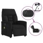Sillón reclinable de masaje eléctrico tela de microfibra negro