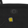 Sillón reclinable de masaje eléctrico tela de microfibra negro
