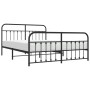 Estructura de cama cabecero y estribo metal negro 183x213cm de vidaXL, Camas y somieres - Ref: Foro24-352601, Precio: 150,31 ...
