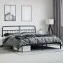 Black metal headboard and footboard bed frame 183x213cm by vidaXL, Beds and slatted bases - Ref: Foro24-352601, Price: 147,95...