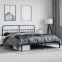 Estructura de cama cabecero y estribo metal negro 183x213cm de vidaXL, Camas y somieres - Ref: Foro24-352601, Precio: 150,31 ...