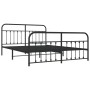 Estructura de cama cabecero y estribo metal negro 183x213cm de vidaXL, Camas y somieres - Ref: Foro24-352601, Precio: 150,31 ...