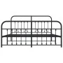 Black metal headboard and footboard bed frame 183x213cm by vidaXL, Beds and slatted bases - Ref: Foro24-352601, Price: 147,95...