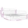 Black metal headboard and footboard bed frame 183x213cm by vidaXL, Beds and slatted bases - Ref: Foro24-352601, Price: 147,95...