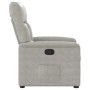 Sillón reclinable elevable tela de microfibra gris claro