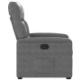 Sillón reclinable elevable tela de microfibra gris oscuro