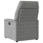 Sillón reclinable elevable tela de microfibra gris oscuro