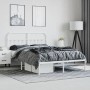 Bettgestell aus weißem Metall mit Kopfteil 140x200 cm von vidaXL, Betten und Lattenroste - Ref: Foro24-352628, Preis: 99,47 €...