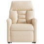 Sillón reclinable elevable tela de microfibra beige