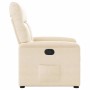 Sillón reclinable elevable tela de microfibra beige