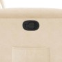 Sillón reclinable elevable tela de microfibra beige