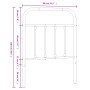 Kopfteil aus schwarzem Metall, 75 cm von vidaXL, Kopf- und Fußteile - Ref: Foro24-352604, Preis: 28,50 €, Rabatt: %