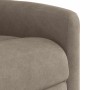 Sillón reclinable de masaje elevable tela microfibra gris taupe