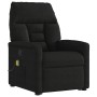 Sillón reclinable de masaje elevable tela de microfibra negro