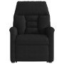 Sillón reclinable de masaje elevable tela de microfibra negro