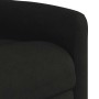 Sillón reclinable de masaje elevable tela de microfibra negro