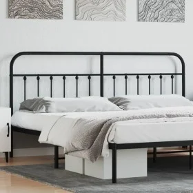 Kopfteil aus schwarzem Metall, 193 cm von vidaXL, Kopf- und Fußteile - Ref: Foro24-352615, Preis: 46,39 €, Rabatt: %
