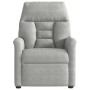 Sillón eléctrico reclinable elevable tela microfibra gris claro