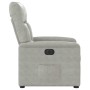 Sillón eléctrico reclinable elevable tela microfibra gris claro