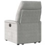 Sillón eléctrico reclinable elevable tela microfibra gris claro
