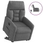 Sillón eléctrico reclinable elevable tela microfibra gris