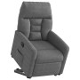 Sillón eléctrico reclinable elevable tela microfibra gris