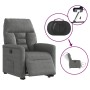 Sillón eléctrico reclinable elevable tela microfibra gris